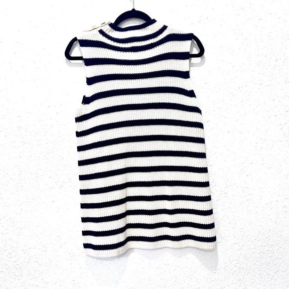 LOFT Monochrome Striped Knit Top S - Picture 5 of 6